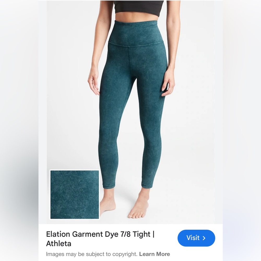 ATHLETA elation garment dye 7/8 tight SMALL